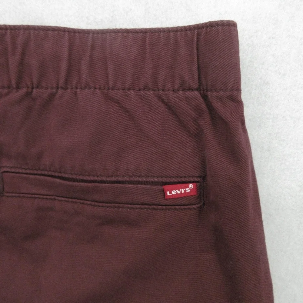 Levis XX Chino Jogger Pants Mens 32x25 Red Elastic Waist Casual Flat Front